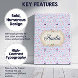 Personalised Name Kawaii Cupcake Sweet Custom  Modern Room Accent Elegant Feature Canvas Wall Art Print Decor Picture Ready to Hang