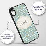 Cute Hamster Winter Snow Seamless Printed Design Custom Name Protective Phone Case Mobile Cover Durable Everyday Smartphone Shock Resistant