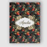 Personalised Name Colorful Macaw Parrot Custom  Modern Room Accent Elegant Feature Canvas Wall Art Print Decor Picture Ready to Hang