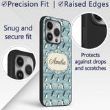 Cute Penguin Birds Snowy Winter Printed Design Custom Name Protective Phone Case Mobile Cover Durable Everyday Smartphone Shock Resistant