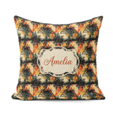Custom Name Grunge Tribal Abstract Brush Pattern Seamless Design Square Filled Cushion Throw Pillow Sofa Bed Home Decor Zip Washable UK Made