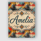 Personalised Name Modern Abstract Geometric Custom  Bespoke Interior Contemporary Canvas Wall Art Print Decor Picture Ready to Hang