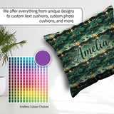 Custom Name Scenic Landscape City Night Seamless Pattern Name Square Filled Cushion Throw Pillow Sofa Bed Home Decor Zip Washable UK Made