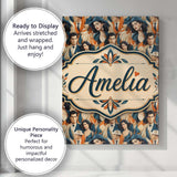 Personalised Name Deco Fashion Couple Custom  Unique Gift Idea Modern Room Accent Canvas Wall Art Print Decor Picture Ready to Hang