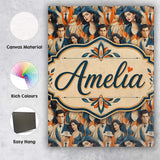 Personalised Name Deco Fashion Couple Custom  Unique Gift Idea Modern Room Accent Canvas Wall Art Print Decor Picture Ready to Hang