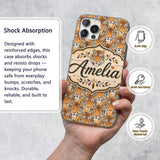 Realistic Tiger Faces Wildlife Animal Seamless Custom Name Protective Phone Case Mobile Cover Durable Everyday Smartphone Shock Resistant