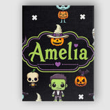Personalised Name Cute Halloween Characters Custom  Bespoke Interior Contemporary Canvas Wall Art Print Decor Picture Ready to Hang