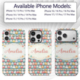 Pastel Hamster Rows Cute Seamless Printed Design Custom Name Protective Phone Case Mobile Cover Durable Everyday Smartphone Shock Resistant