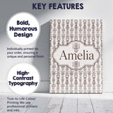 Personalised Name Tribal Ethnic Line Custom  Contemporary Display Elegant Feature Canvas Wall Art Print Decor Picture Ready to Hang