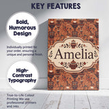 Personalised Name Boho Ceramic Pots and Custom  Modern Room Accent Elegant Feature Canvas Wall Art Print Decor Picture Ready to Hang