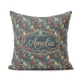 Custom Name Cartoon Octopus Seamless Pattern Playful Marine Life Square Filled Cushion Throw Pillow Sofa Bed Home Decor Zip Washable UK Made