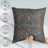 Custom Name Classic Octopus Tentacle Seamless Pattern Deep Style Square Filled Cushion Throw Pillow Sofa Bed Home Decor Zip Washable UK Made