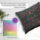Custom Name Classic Octopus Tentacle Seamless Pattern Deep Style Square Filled Cushion Throw Pillow Sofa Bed Home Decor Zip Washable UK Made
