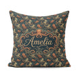 Custom Name Octopus Marine Seamless Pattern Detailed Ocean Life Square Filled Cushion Throw Pillow Sofa Bed Home Decor Zip Washable UK Made
