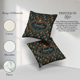 Custom Name Octopus Marine Seamless Pattern Detailed Ocean Life Square Filled Cushion Throw Pillow Sofa Bed Home Decor Zip Washable UK Made