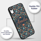Underwater Ocean Animals Seamless Pattern Whale Custom Name Protective Phone Case Mobile Cover Durable Everyday Smartphone Shock Resistant