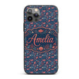 Stylish Ocean Marine Seamless Pattern Fish Coral Custom Name Protective Phone Case Mobile Cover Durable Everyday Smartphone Shock Resistant