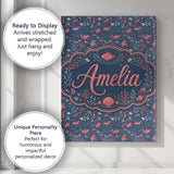 Personalised Name Stylish Ocean Marine Custom  Modern Room Accent Elegant Feature Canvas Wall Art Print Decor Picture Ready to Hang