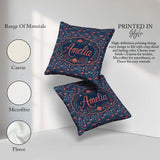 Custom Name Ocean Marine Seamless Pattern Fish Coral Sea Life Square Filled Cushion Throw Pillow Sofa Bed Home Decor Zip Washable UK Made