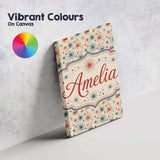 Personalised Name Red Blue Patriotic Custom Premium Decorative Design Modern Room Accent Canvas Wall Art Print Decor Picture Ready to Hang