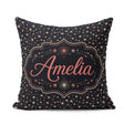 Custom Name Pink White Firework Sparkle Seamless Sky Celebration Square Filled Cushion Throw Pillow Sofa Bed Home Decor Zip Washable UK Made