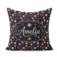 Custom Name Classic Red White Blue Fireworks Seamless Patriotic Square Filled Cushion Throw Pillow Sofa Bed Home Decor Zip Washable UK Made