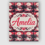 Personalised Name Flamingo Sunset Lake Custom  Modern Room Accent Elegant Feature Canvas Wall Art Print Decor Picture Ready to Hang