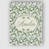 Personalised Name White Jasmine Flowers on Custom  Unique Gift Idea Elegant Feature Canvas Wall Art Print Decor Picture Ready to Hang