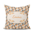 Custom Name Realistic Fluffy Hamster Background Seamless Pattern Square Filled Cushion Throw Pillow Sofa Bed Home Decor Zip Washable UK Made