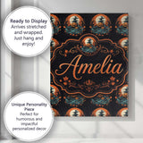 Personalised Name Haunted Pumpkin Landscape Custom  Bespoke Interior Contemporary Canvas Wall Art Print Decor Picture Ready to Hang