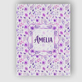 Personalised Name Pastel Purple Watercolor Custom  Unique Gift Idea Elegant Feature Canvas Wall Art Print Decor Picture Ready to Hang