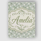 Personalised Name Delicate Snowdrop Flowers Custom  Bespoke Interior Contemporary Canvas Wall Art Print Decor Picture Ready to Hang