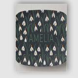 Personalised Name Minimal Snowdrop Floral Custom  Unique Gift Idea Elegant Feature Canvas Wall Art Print Decor Picture Ready to Hang