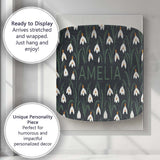 Personalised Name Minimal Snowdrop Floral Custom  Unique Gift Idea Elegant Feature Canvas Wall Art Print Decor Picture Ready to Hang