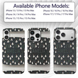 Minimal Snowdrop Floral Pattern on Dark Blue Custom Name Protective Phone Case Mobile Cover Durable Everyday Smartphone Shock Resistant