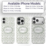 Elegant Snowdrop Flowers with Printed Design Custom Name Protective Phone Case Mobile Cover Durable Everyday Smartphone Shock Resistant