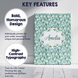 Personalised Name Snowdrop Flowers with Custom  Modern Room Accent Elegant Feature Canvas Wall Art Print Decor Picture Ready to Hang