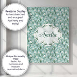 Personalised Name Snowdrop Flowers with Custom  Modern Room Accent Elegant Feature Canvas Wall Art Print Decor Picture Ready to Hang