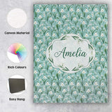 Personalised Name Snowdrop Flowers with Custom  Modern Room Accent Elegant Feature Canvas Wall Art Print Decor Picture Ready to Hang