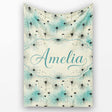 Spider Web Pattern with Splatter Effect on Light Background  Personalised Custom Name Super Soft Fleece Blanket Bed Sofa Throw