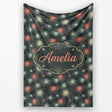 Dark Gothic Spider Web Pattern with Glowing Centers Seamless  Personalised Custom Name Super Soft Fleece Blanket Bed Sofa Throw