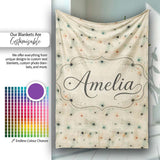 Minimal Spider Web Pattern with Subtle Color Accents Seamless  Personalised Custom Name Super Soft Fleece Blanket Bed Sofa Throw