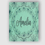Personalised Name Soft Green Watercolor Custom  Modern Room Accent Elegant Feature Canvas Wall Art Print Decor Picture Ready to Hang