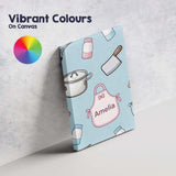Personalised Name Cute Utensils Apron Custom Modern Room Accent Creative Decorator Style Canvas Wall Art Print Decor Picture Ready to Hang