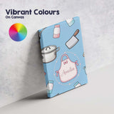 Personalised Name Cute Utensils Apron Custom Modern Room Accent Creative Decorator Style Canvas Wall Art Print Decor Picture Ready to Hang