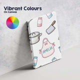Personalised Name Cute Utensils Apron Custom Modern Room Accent Creative Decorator Style Canvas Wall Art Print Decor Picture Ready to Hang