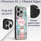 Cute Kawaii Baking Cake Mixer Mint Printed Design Custom Name Protective Phone Case Mobile Cover Durable Everyday Smartphone Shock Resistant