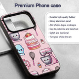 Cute Kawaii Baking Cake Mixer Blush Seamless Custom Name Protective Phone Case Mobile Cover Durable Everyday Smartphone Shock Resistant