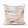 Custom Name French Bulldog Dogs Fashion Outfit Seamless Pattern Square Filled Cushion Throw Pillow Sofa Bed Home Decor Zip Washable UK Made