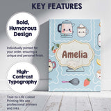 Personalised Name Cute Kawaii Mixer Kettle Custom  Unique Gift Idea Elegant Feature Canvas Wall Art Print Decor Picture Ready to Hang